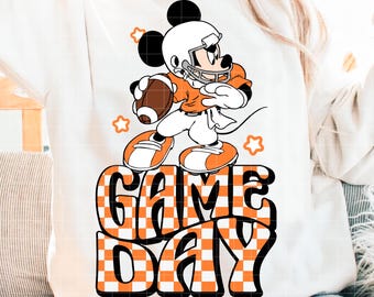 Football Png, Retro Football Png, Game Day Png, Trendy Football Png, Mouse Football Png, Football Team Shirt Png, Orange Football Png