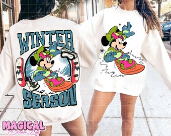 Winter Season Minnie Mouse Png, Funny Winter Png, Christmas Mouse Png, Minnie Mouse Png, Winter Png, Holiday Vibes Png, Winter Sublimation
