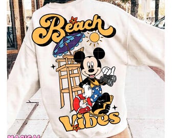 Beach Vibes Png, Retro Mickey Summer Png, Mickey Mouse Png, Trendy Summer Png, Hello Summer Png, Cute Summer Png, Family Trip Shirt