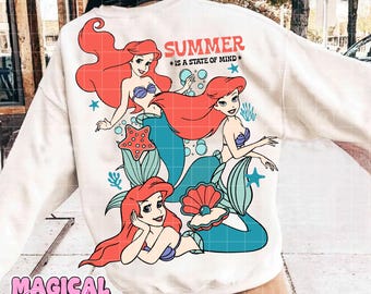 The Little Mermaid Png, Ariel Png, Princess Shirt Png, Ariel Clipart, Summer Png, Png for Girls, Coquette Princess Png, Magical Kingdom Png