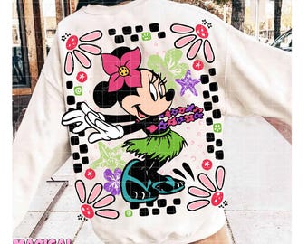 Summer Vibes Png, Trendy Summer Shirt Png, Cute Summer Vibes Png, Beach Png, Tropical Png, Flower Png, Preppy Png, Minnie Mouse Png