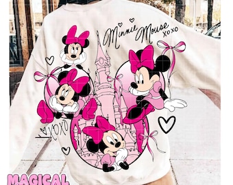 Retro Mouse Valentine's Day Png, Minnie Mouse Png, Magical Valentines Png, Cute Vday Shirt Png, Valentine's Mouse Png, Trendy Valentine Png