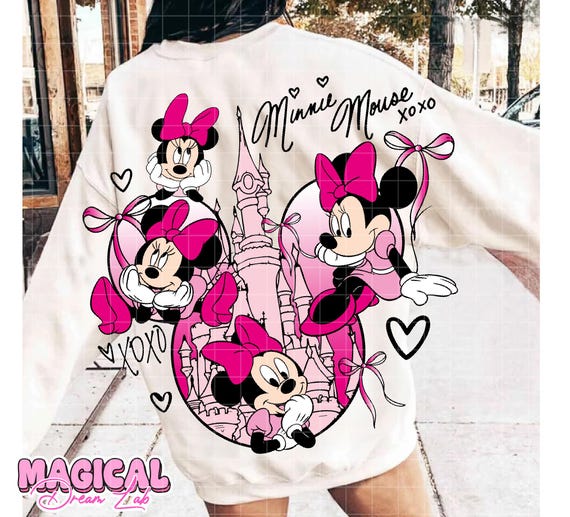 Retro Mouse Valentine's Day Png, Minnie Mouse Png, Magical Valentines Png, Cute Vday Shirt Png, Valentine's Mouse Png, Trendy Valentine Png