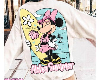 Summer Vibes Png, Trendy Summer Shirt Png, Retro Summer Png, Minnie Mouse Png, Cute Girl Png, Beach Png, Cartoon Summer Png, Little Girl Png