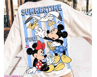 Retro Mouse Summer Png, Summer Vibes Png, Retro Summer Shirt Design, Mickey and Minnie Mouse Png, Trendy Summer Png, Funny Summer Png