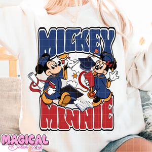 Mickey and Minnie Graduate Png, Cartoon for Graduation Png, Mickey School Png, Minnie School Png, Graduation Png, Disney Clipart Png, Senior