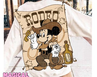 Retro Mouse Cowboy Western Png, Trendy Western Png, Wild West Png, Western Rodeo Png, Desert Png, Cowboy Mouse Png, Family Trip Png