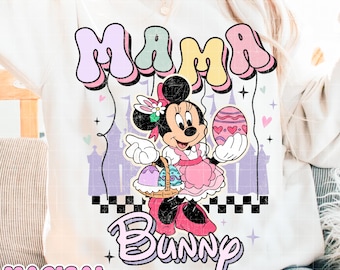 Mama Easter Png, Mothers Day Png, Retro Mouse Easter Png, Easter Mama Png, Minnie Mouse Png, Happy Mothers Day, Easter Mouse Png, Girls Png