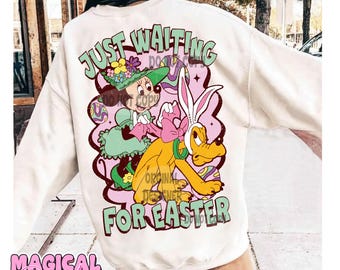Just Waiting For Easter Png, Funny Easter Bunny Png, Happy Easter Png, Easter Egg Png, Easter Vibes Png, Minnie Easter Png, Cute Easter Png