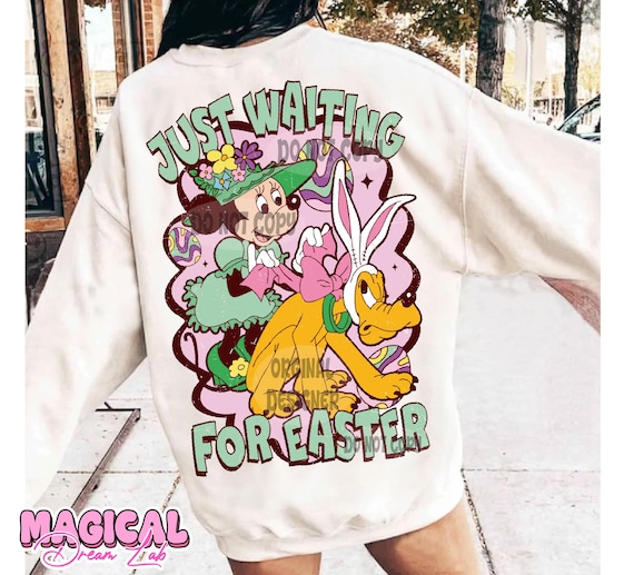 Just Waiting For Easter Png, Funny Easter Bunny Png, Happy Easter Png, Easter Egg Png, Easter Vibes Png, Minnie Easter Png, Cute Easter Png