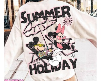 Mickey and Minnie Summer Png, Retro Mouse Summer Png, Beach Vibes Png, Trendy Summer Shirt Png, Magical Summer Png, Summer Vibes Png