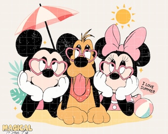Mickey and Friends Summer Trip Shirt Png, Retro Summer Png, Trendy Summer Png, Magical Summer Png, Summer Vibes Png, Family Vacation Png