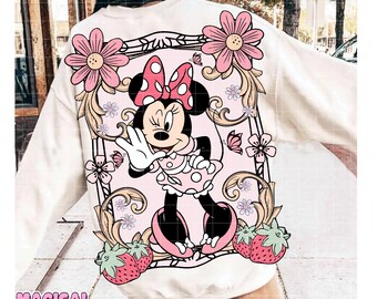 Coquette Wildflower Png, Minnie Mouse Png, Groovy Sublimation, Flower Png, Floral Groovy Png, Spring Png, Vacay Mode Png, Wildflower Png