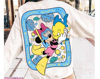 Trendy Summer Shirt Png, Retro Mouse Summer Png, Cute Girl Png, Summer Vibes, Beach Vibes Png, Minnie Mouse Png,  Beach Life Png