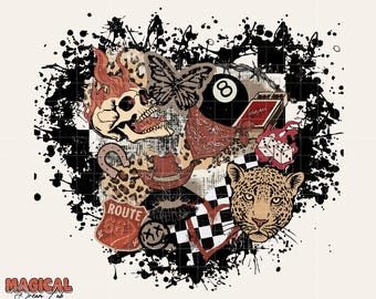 Mama Collage Png, Western Retro Mom Png, Grunge Western Mama Png, Grunge Cowgirl Shirt Design, Vintage Leopard Graphic, Trendy Western Png