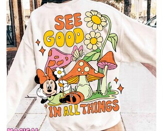 See Good In All Things Png, Floral Png, Minnie Mouse Png, Cute Mouse Png, Groovy Sublimation, Flower Png, Floral Groovy Png, Vacay Mode Png