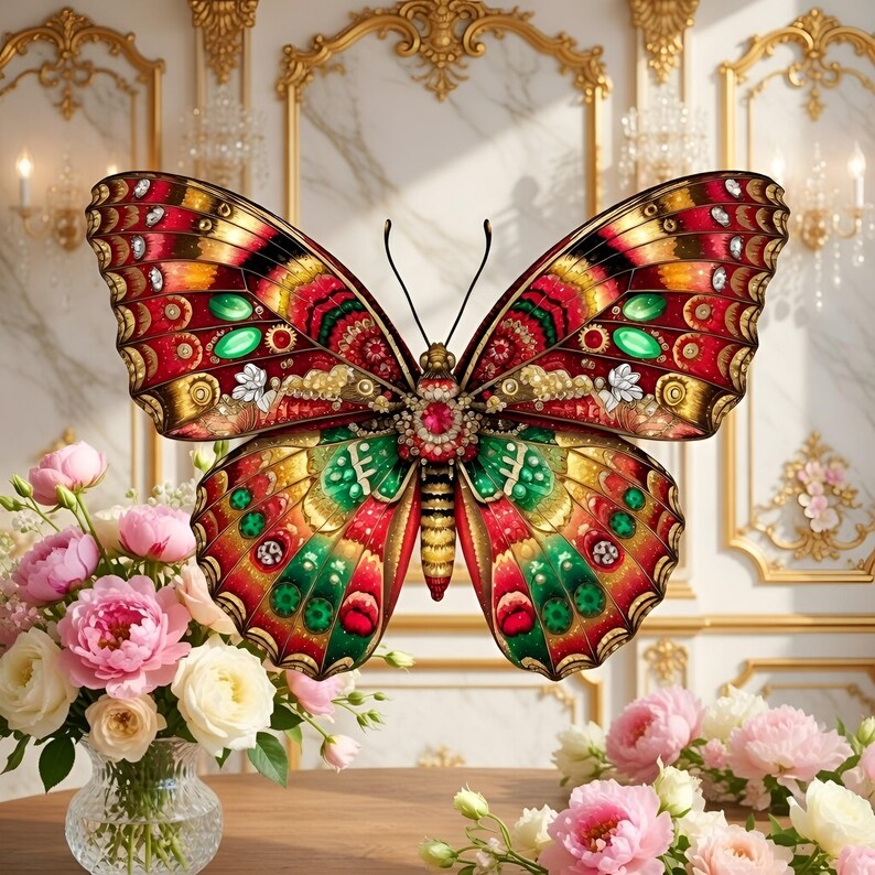 Vintage Gold Butterfly Wall Decor, Metal Butterfly Art, Victorian Style ...