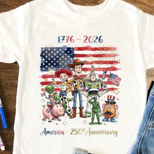 Toy Story Patriotic PNG, America 250th Anniversary Graphic Digital File image 2
