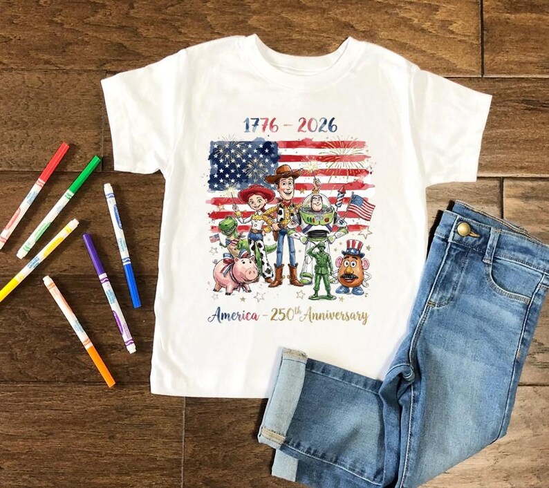 Toy Story Patriotic PNG, America 250th Anniversary Graphic Digital File image 2