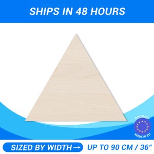 Personalisierte hölzerne Dreiecksform • Benutzerdefinierte geschnittene baltische Birkensperrholz • Premium A / B 1/2 Holzplatten für DIY-Projekte Holzbearbeitungshandwerk