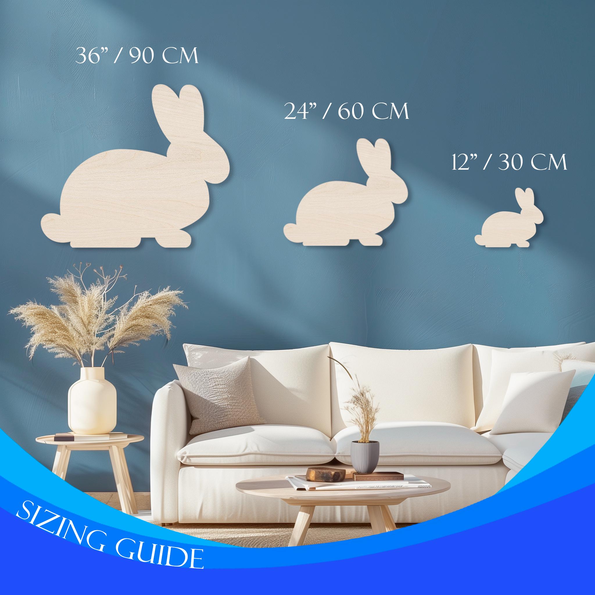 Personalized Wooden Rabbit Bunny Shape • Custom Cut to Size Baltic ...