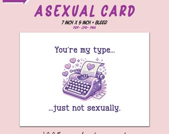 Asexuelle Geschenke zum Valentinstag, Ace Subtle Pride Valentine, Aroace Asexual Valentines Day Card Printable, Ace Pride Valentines Day Card,