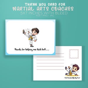 Taekwondo-Trainer-Dankeschön-Karte zum Ausdrucken, Judo-Dankeschön-Karte, Karate-Trainer Dankeskarte, Happy Valentines Day Geschenk, zum Ausdrucken