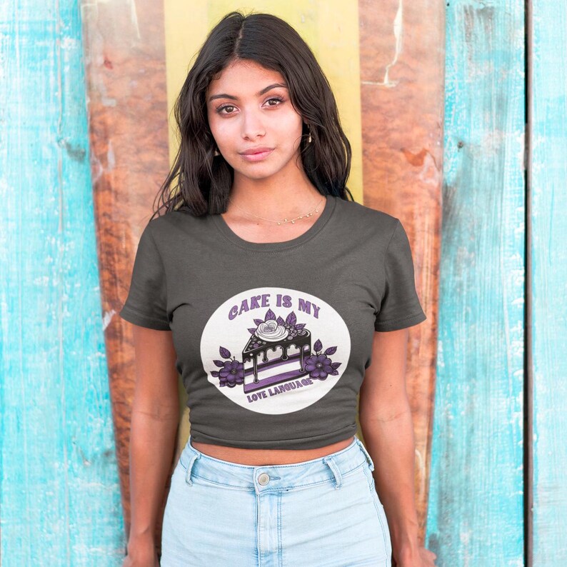 eaturing a whimsical cake adorned with the asexual flag colors, flowers, and the playful phrase “Cake Is My Love Language,” this high-quality PNG is perfect for creating stickers, t-shirts, cards, and more.