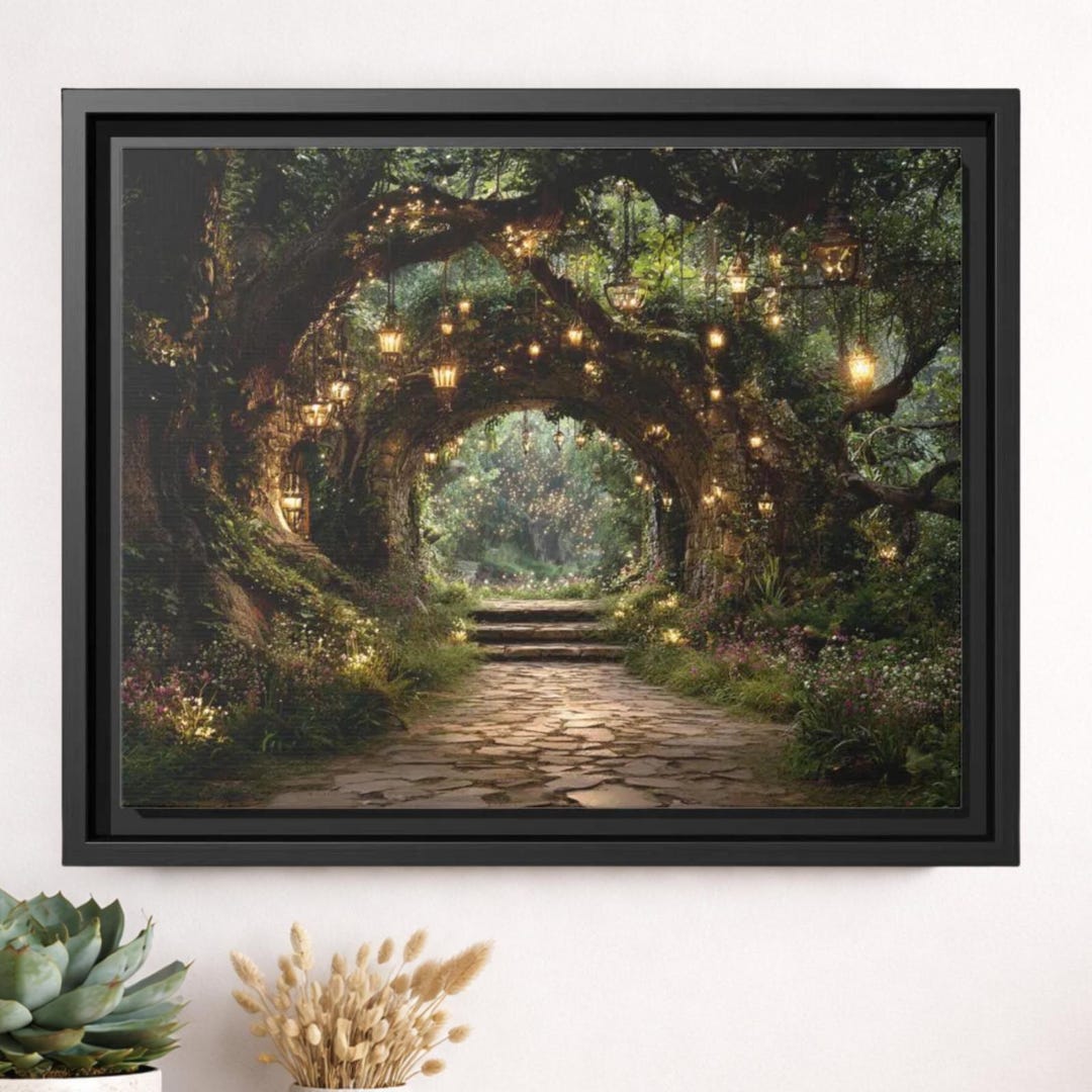 Magical Forest Framed Canvas Print Wall Art | Enchanted Woodland ...