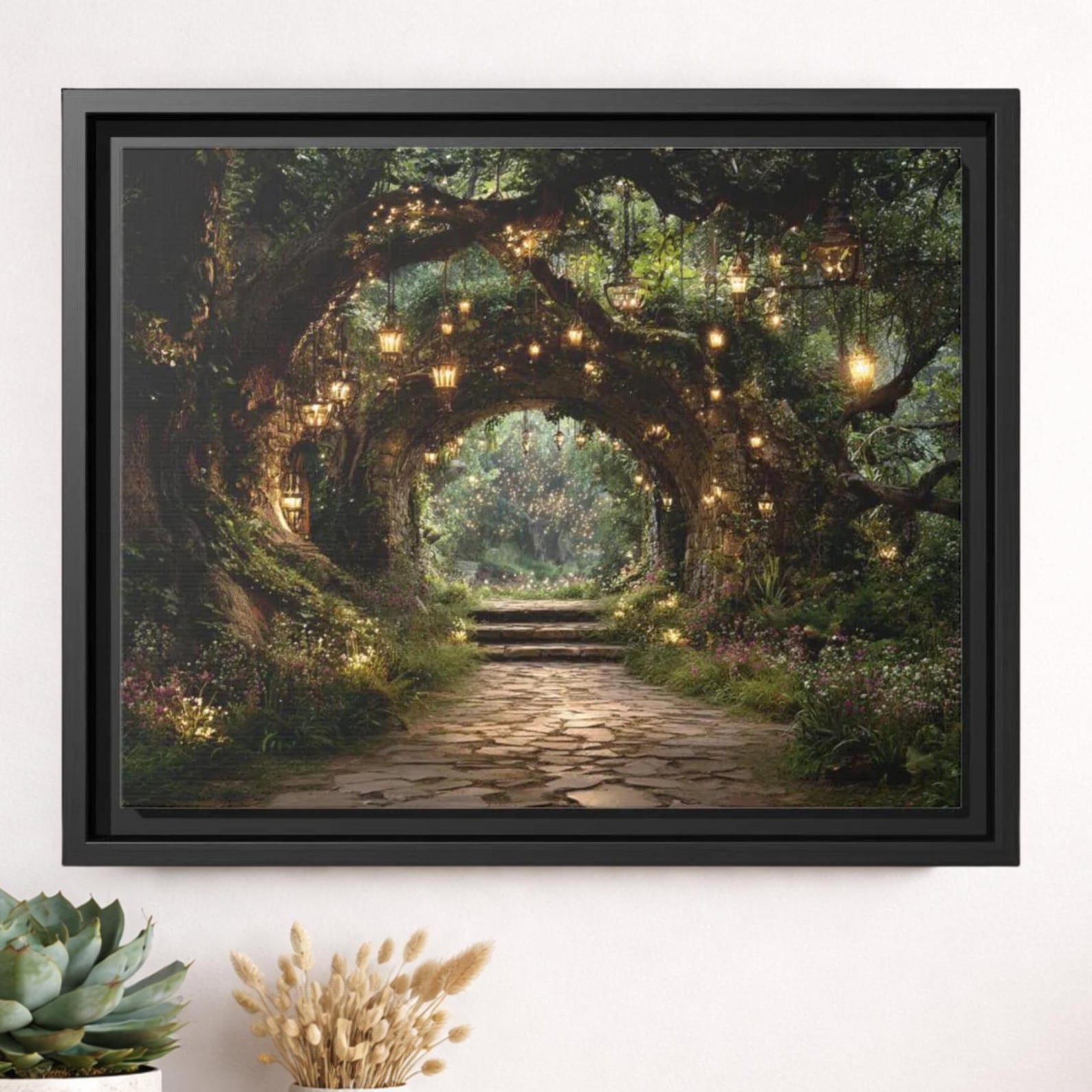 Magical Forest Framed Canvas Print Wall Art | Enchanted Woodland ...
