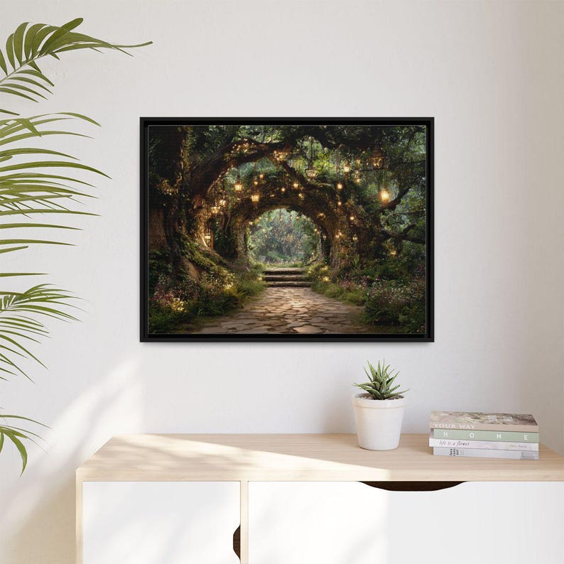 Magical Forest Framed Canvas Print Wall Art | Enchanted Woodland ...