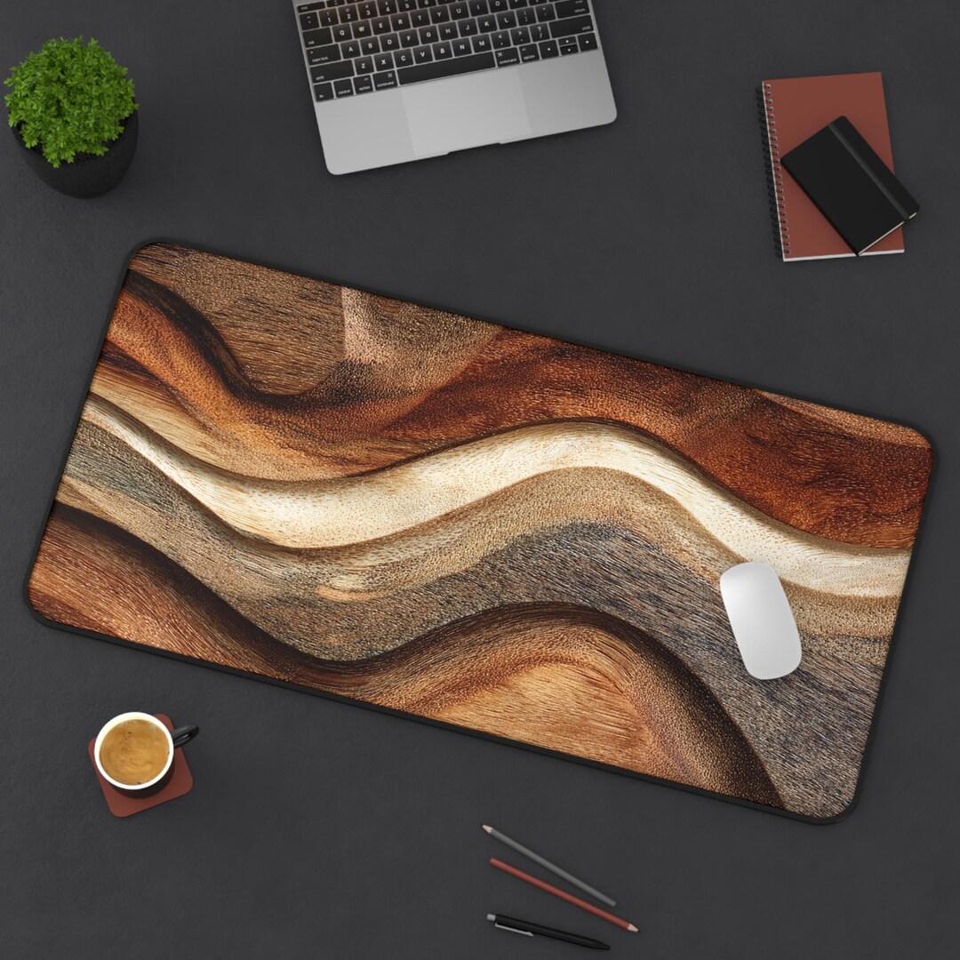 Abstract Wood Style Lover Desk Mat, Large Computer Mat for Writing ...