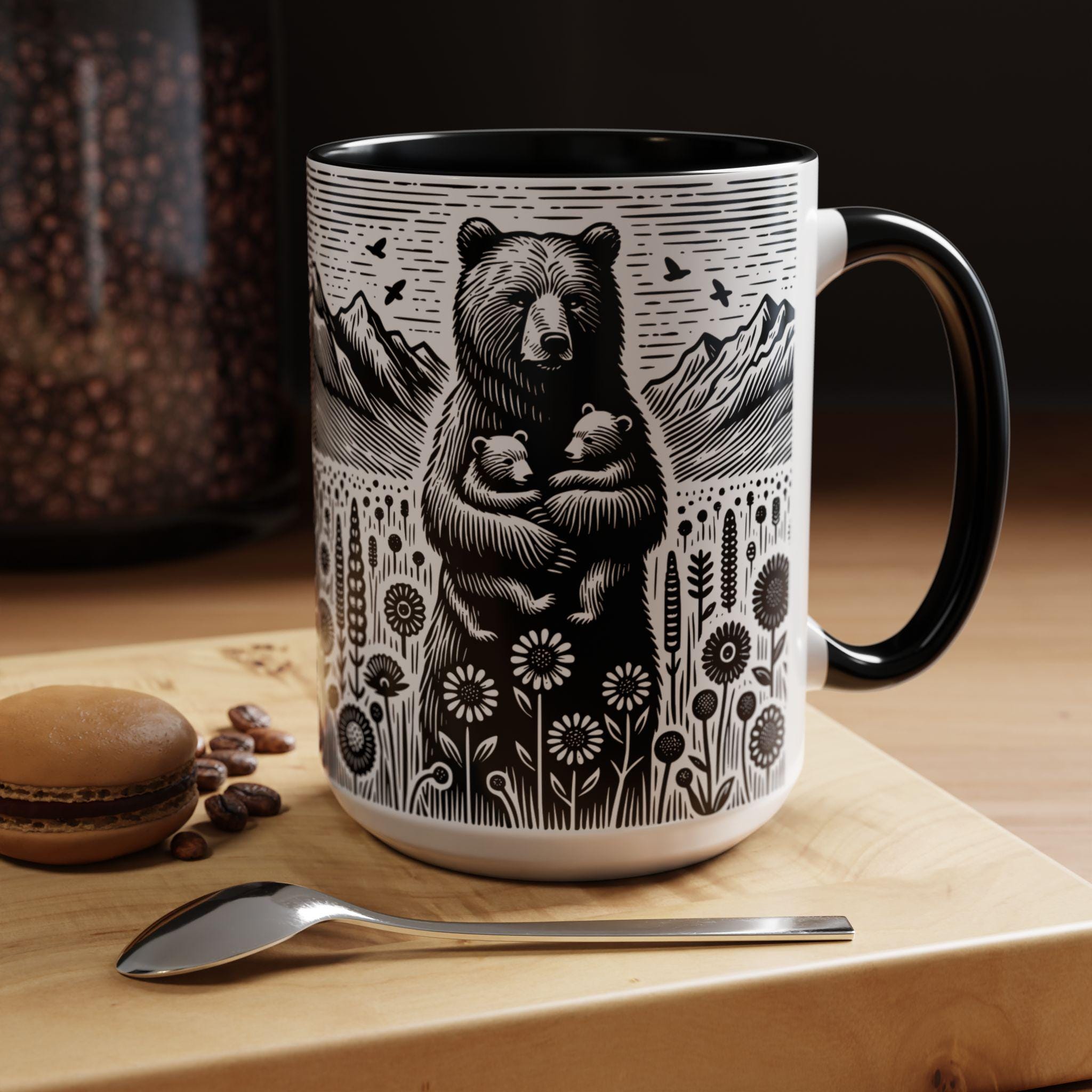 Bear Mom and Babies Coffee Mug: Wildlife Lover Gift