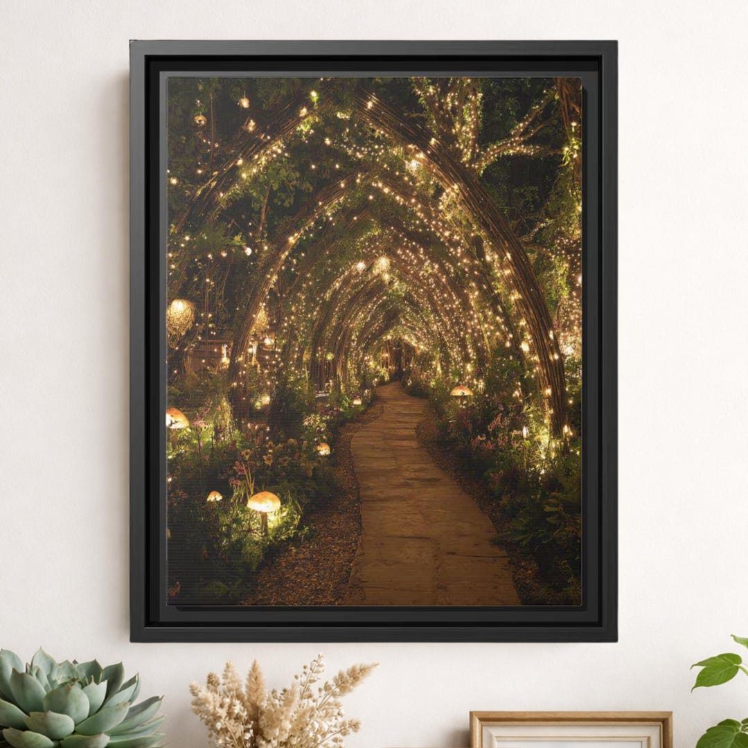 Magical Forest Framed Canvas Print Wall Art | Enchanted Woodland ...