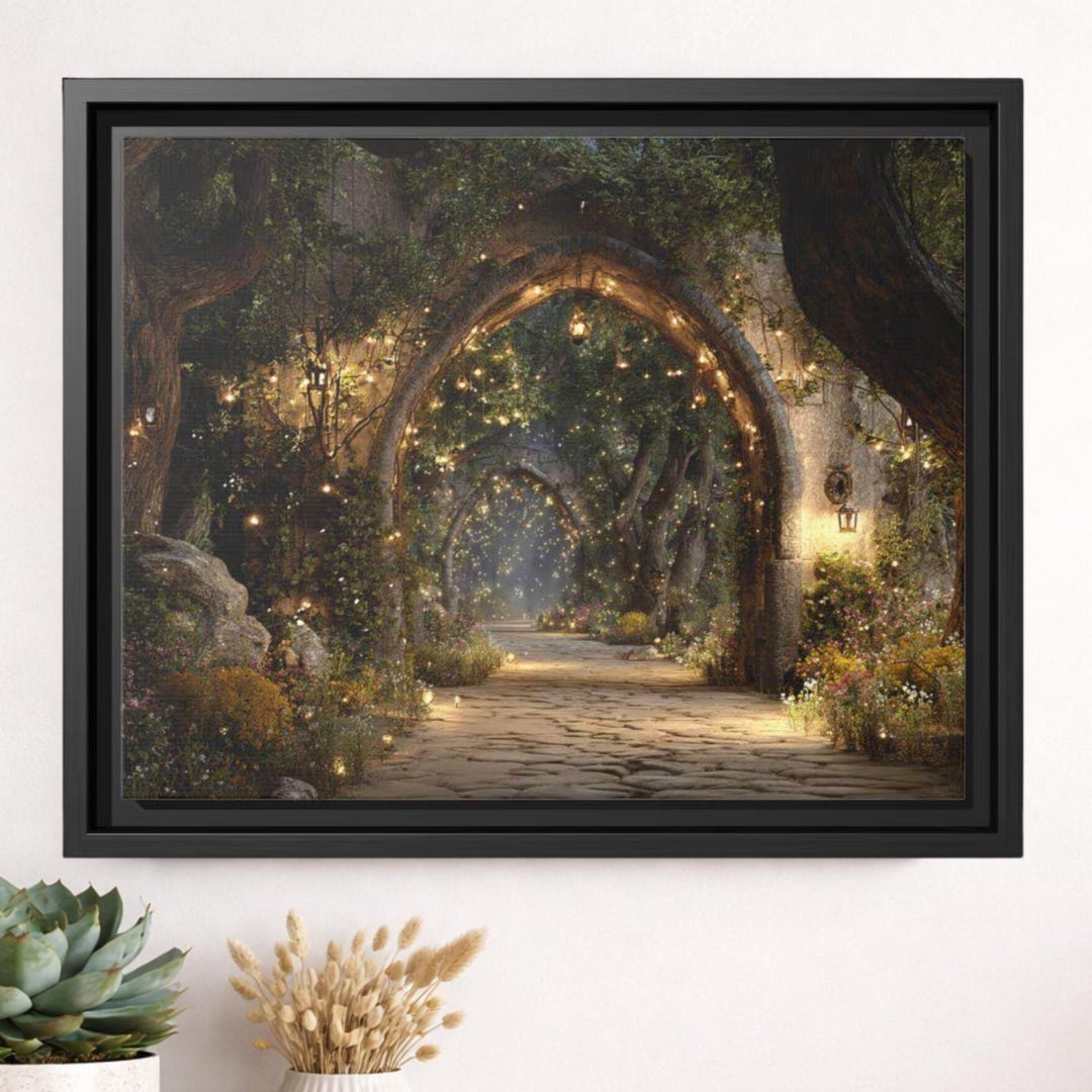 Magical Forest Framed Canvas Print Wall Art | Enchanted Woodland ...