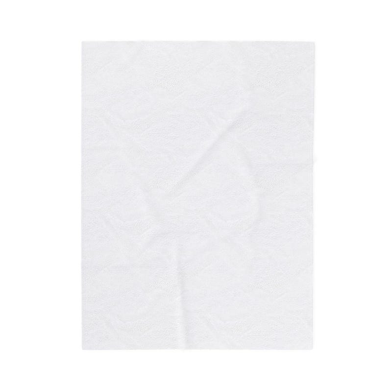 May include: A white, rectangular, textured fabric, possibly a towel or cloth, is displayed against a white background. The fabric has a subtle pattern and is slightly crumpled, suggesting it has been used or folded. The overall appearance is clean and simple.