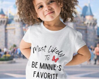 Minnie's Favorite Kids Disney Tee, Family Matching Shirt