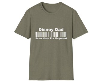 Funny Disney Dad T-Shirt, Scan Barcode For Payment, Dad Gift
