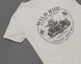 Wild Ride Racing Society Shirt, Toad Hall Vintage Racing Tee, Antique Motor Club