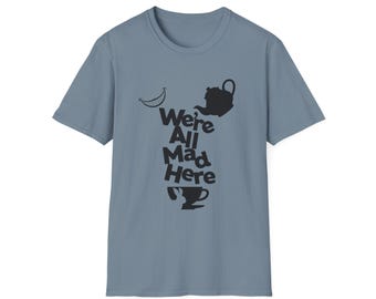 Camiseta de Alicia en el País de las Maravillas: Sonrisa del Gato de Cheshire, Gráfico de taza de té
