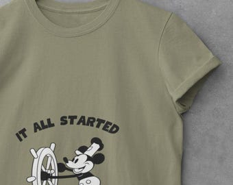 Vintage 1928 Mickey Mouse Softstyle T-Shirt, Retro Disney Tee