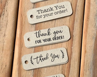 Mini Kraft Thank You Tags Gift Tags Order Packaging Wedding Small Favor Tags