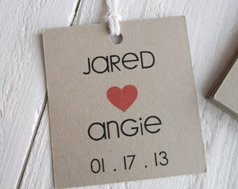 Custom Woodland Wedding Favor Tags