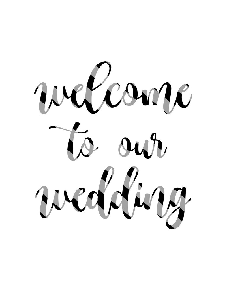 Download Wedding SVG Cutting File Welcome To Our Wedding Sign Cricut | Etsy
