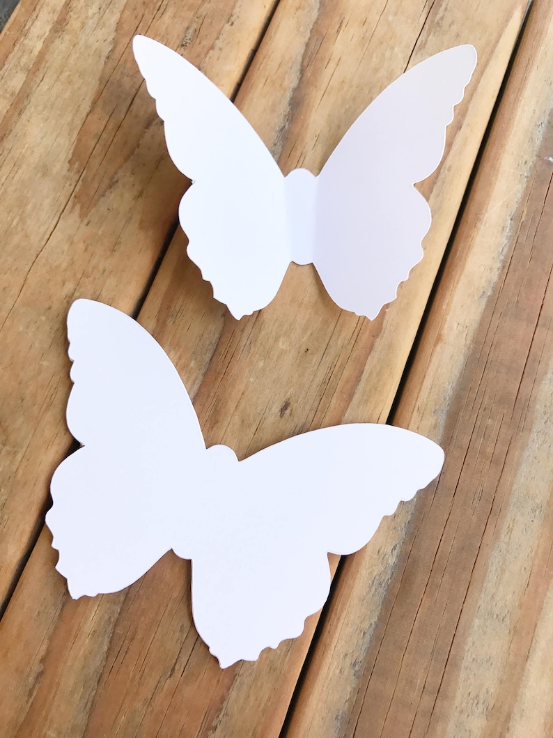 Giant 4 Inch Paper Butterflies Die Cut Butterfly Placecard Etsy
