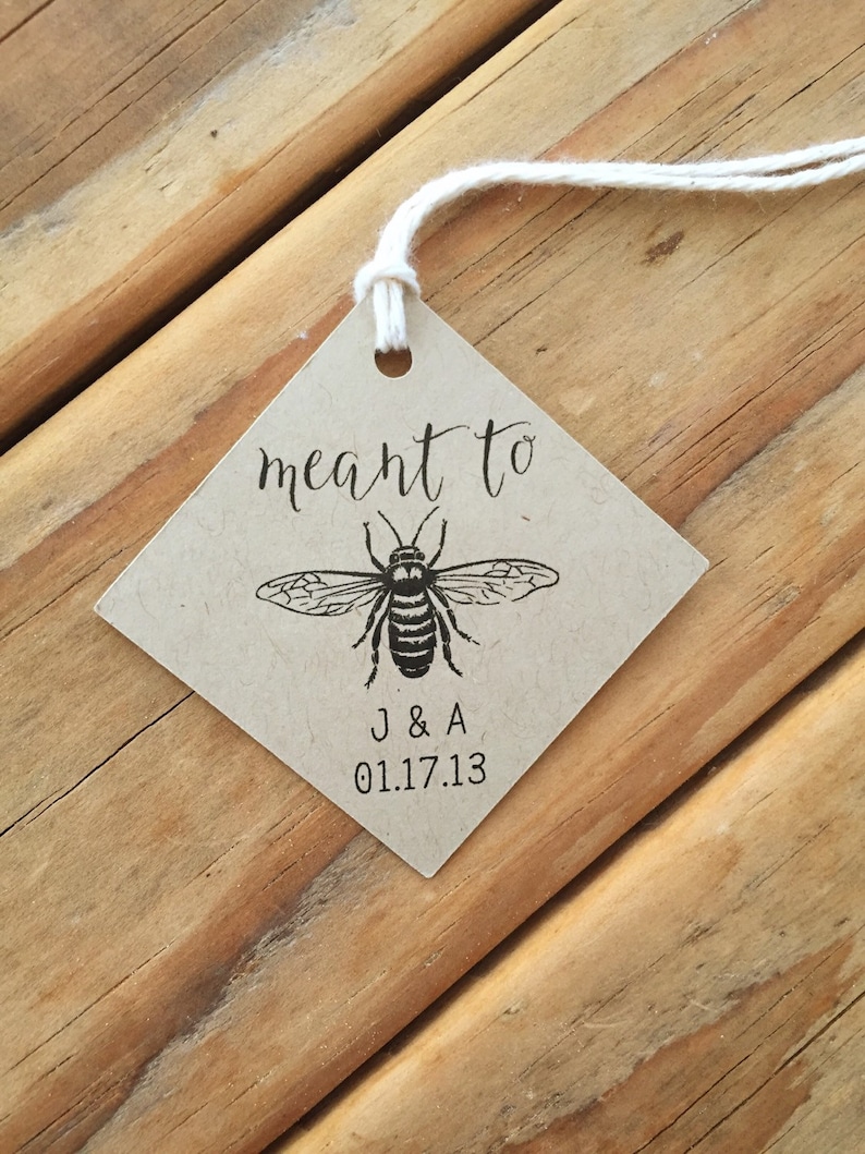 Meant to Bee Wedding Favor Tags Honey