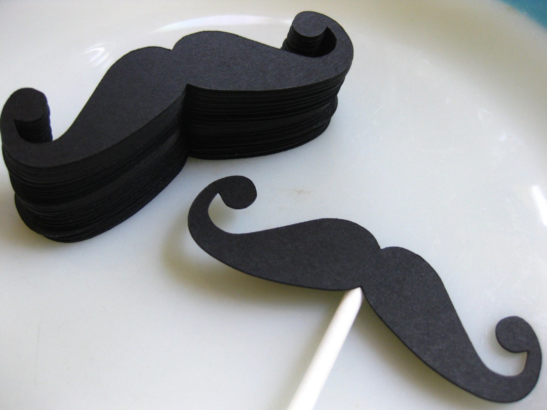 Black 3 Inch Vintage Style Mustaches Die Cut Cardstock - Etsy