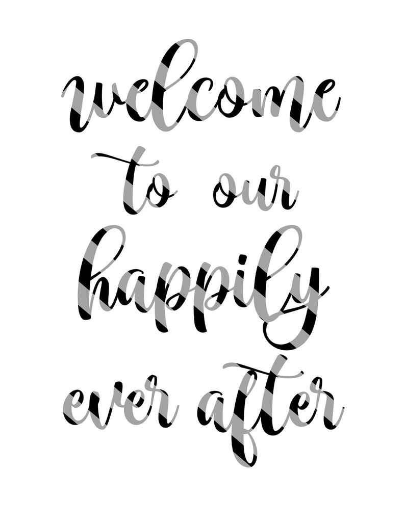 Download Wedding SVG Cutting File Welcome To Our Happily Ever After | Etsy