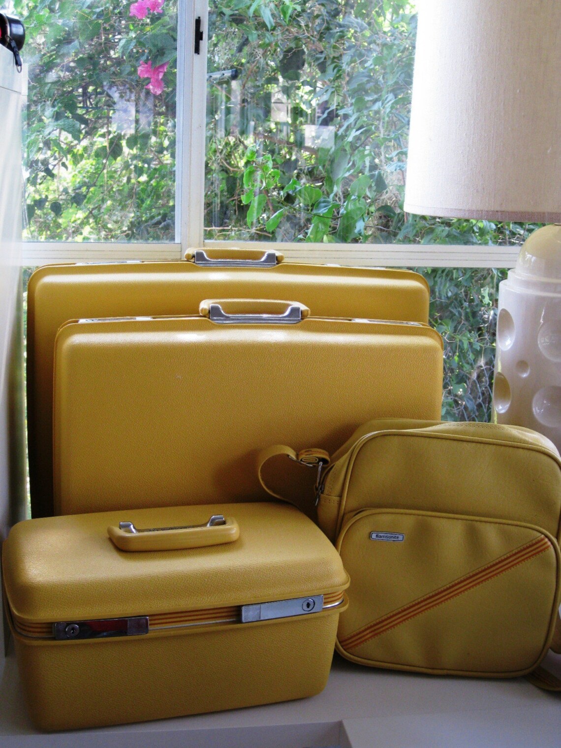 Totally Retro Yellow/Gold Samsonite Concord Luggage Set with Etsy
