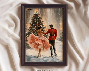 Vintage Nutcracker Ballet Print, Christmas Tree Decor (Digital Download)